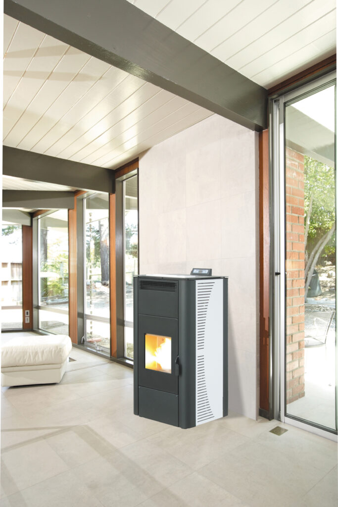 STUFA PELLET 'KING 20' IDRO KW20 BIANCA