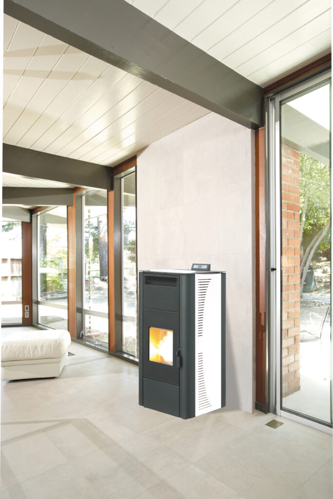 STUFA PELLET 'KING 24' IDRO KW24 BIANCA