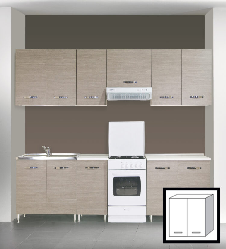 KIT CUCINA PENSILE 2A CM.80X30X72H OLMO