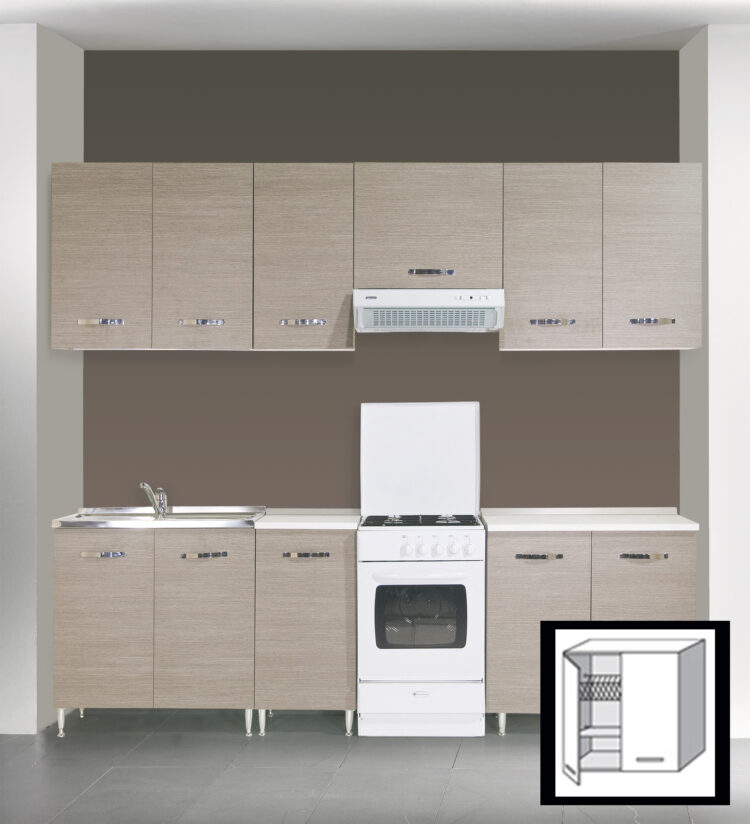 KIT CUCINA P.COLAPIATTI 2A CM.80X30X72H OLMO