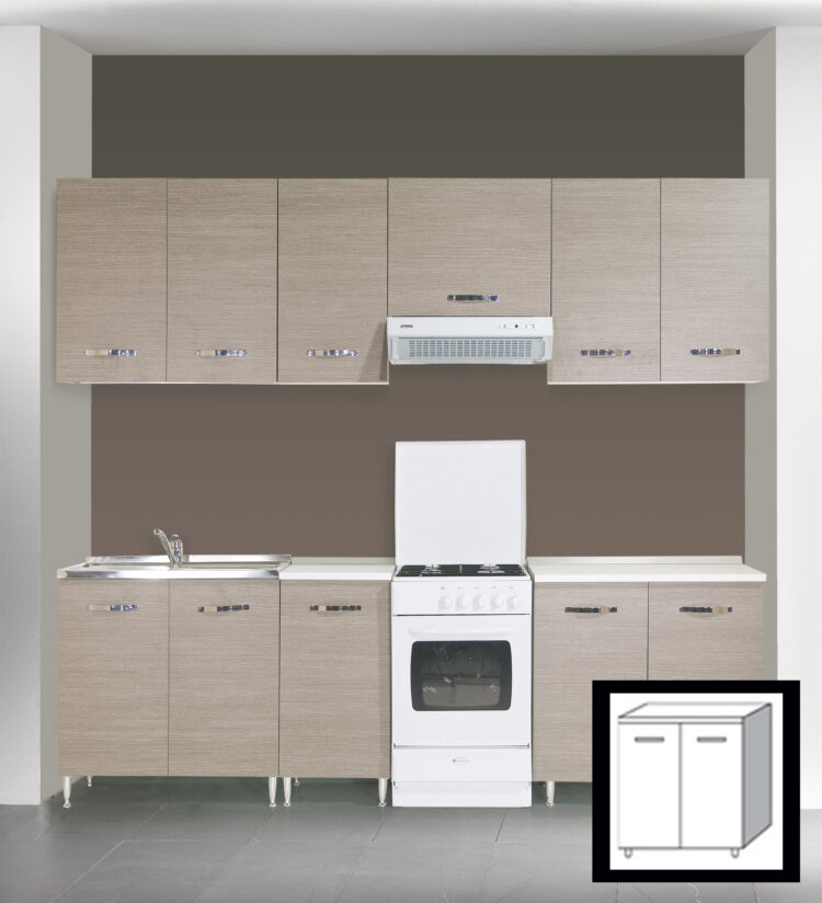 KIT CUCINA BASE 2A.CM.80X50X85H OLMO