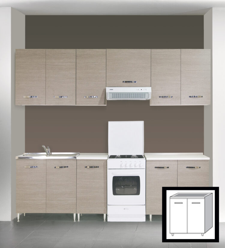 KIT CUCINA BASE S.L.2A CM.80X50X85H OLMO