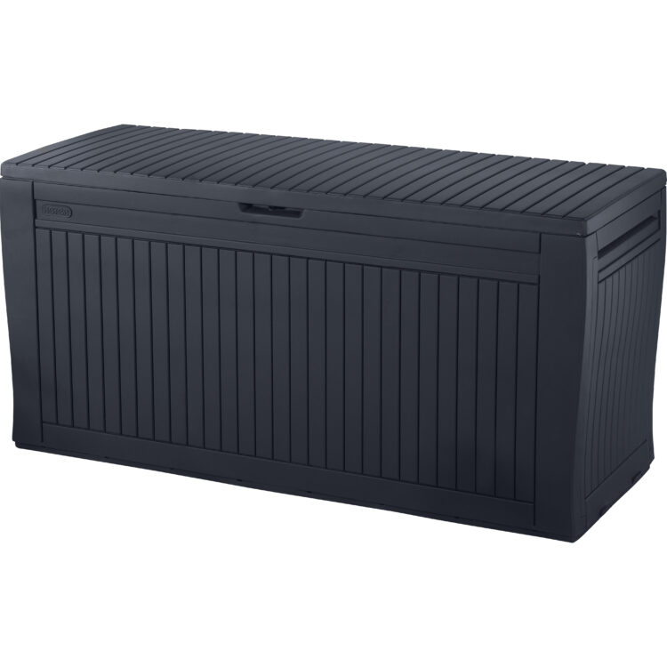 CASSAPANCA KETER EFFETTO LEGNO COMFY GRAFITE  116X44X57H 270LT.