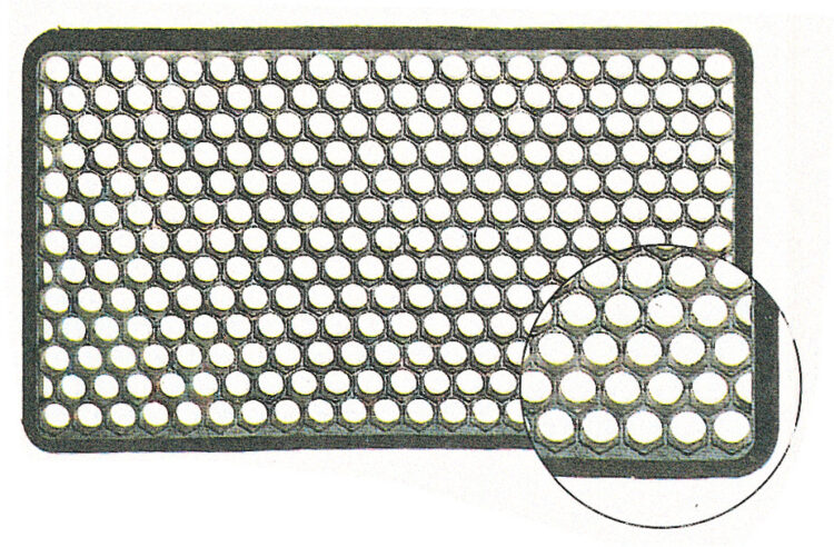 ZERBINO NIDO D'APE NERO C/BORDO CM.41X71