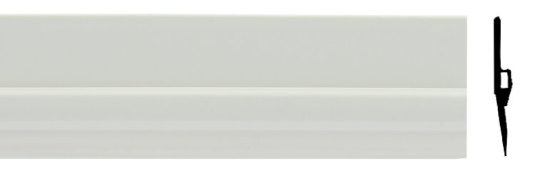 PARAPORTA RIGIDO C/PINNA IN GOMMA BIANCO