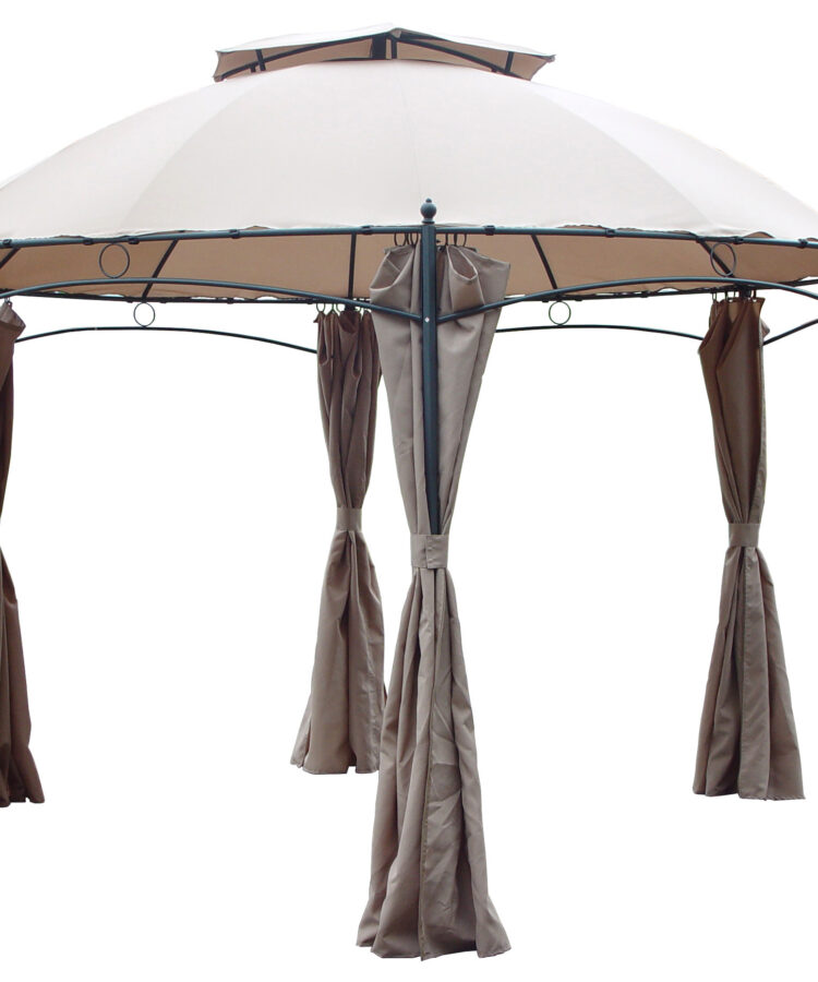 GAZEBO IN ACCIAIO "GOTIC"ESAGONALE D.MT.3,50
