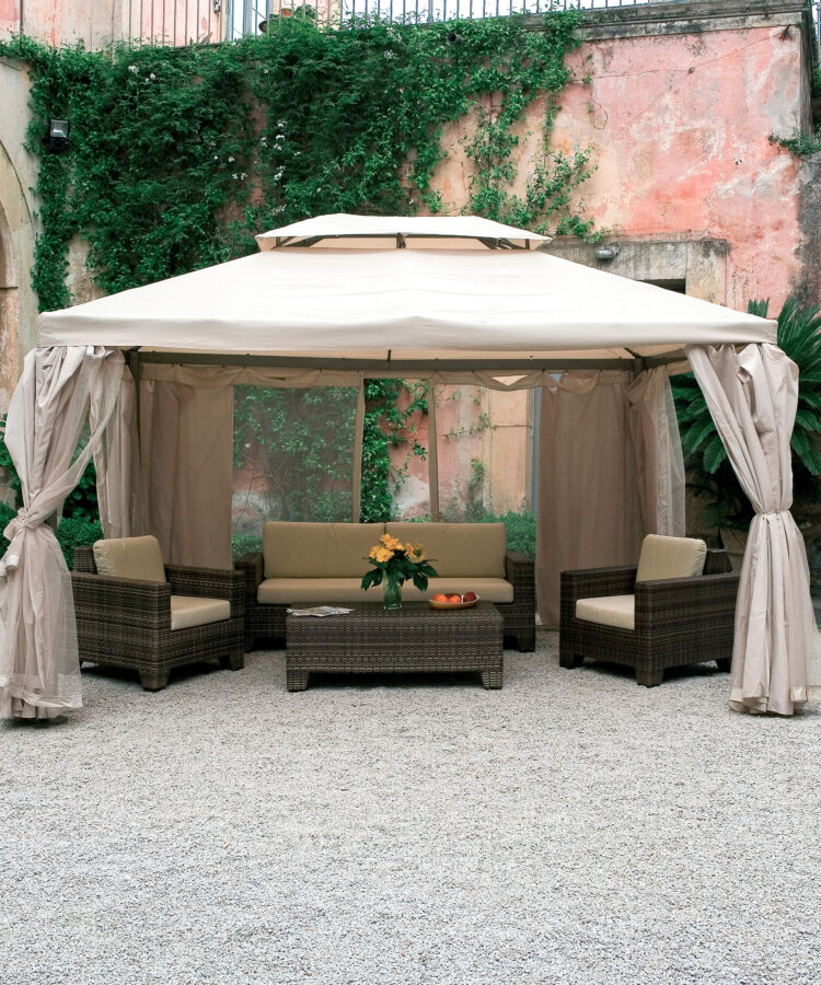 GAZEBO IN ALLUMINIO "SAHARA" MT.3X4 TELO ECRÙ