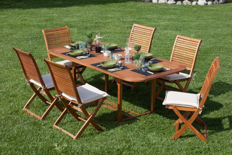 TAVOLO IN LEGNO "RIVIERA" 120-160X80X75