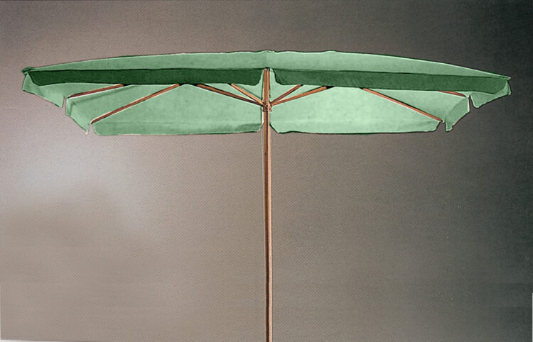 OMBRELLONE IN LEGNO CM. 200X300-6-48 VERDE