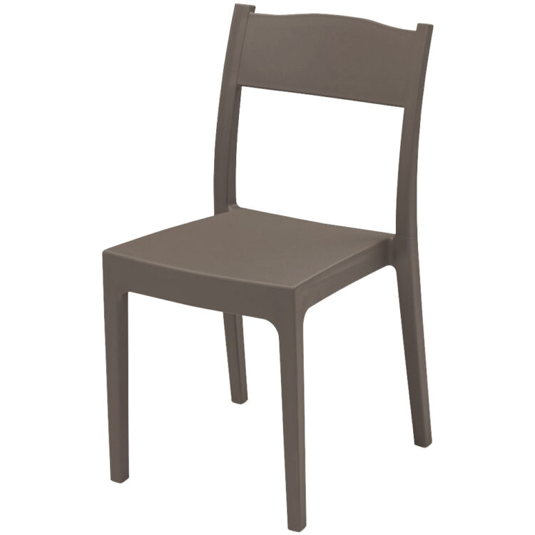 SEDIA RESINA 'VESTA' BROWN