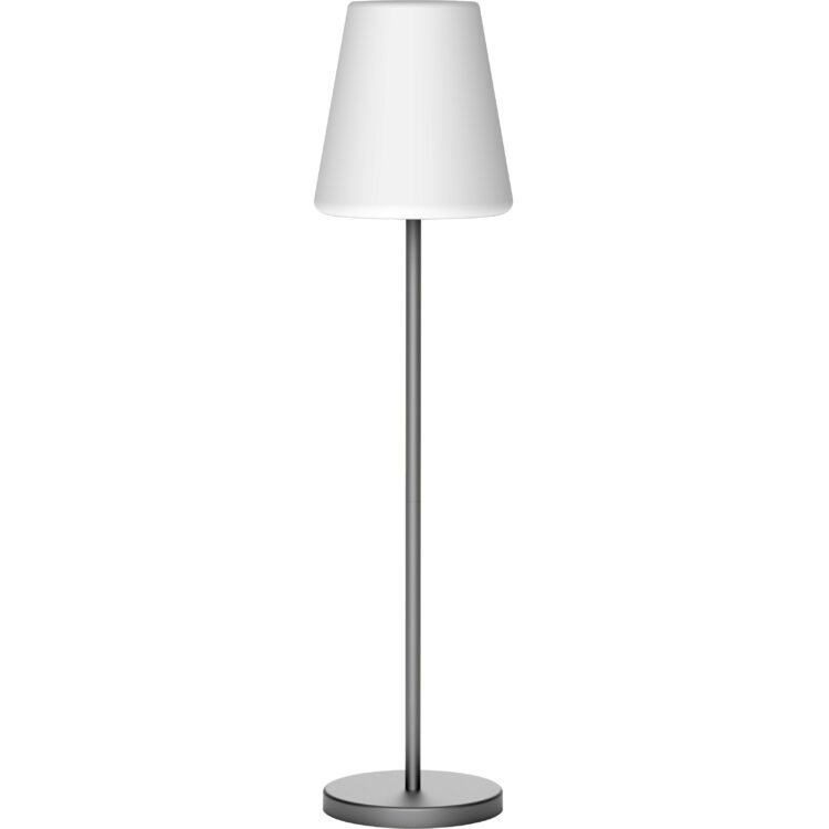 PIANTANA SOLARE LED MOD.LOLA SLIM 120 GRIGIO C/TELEC