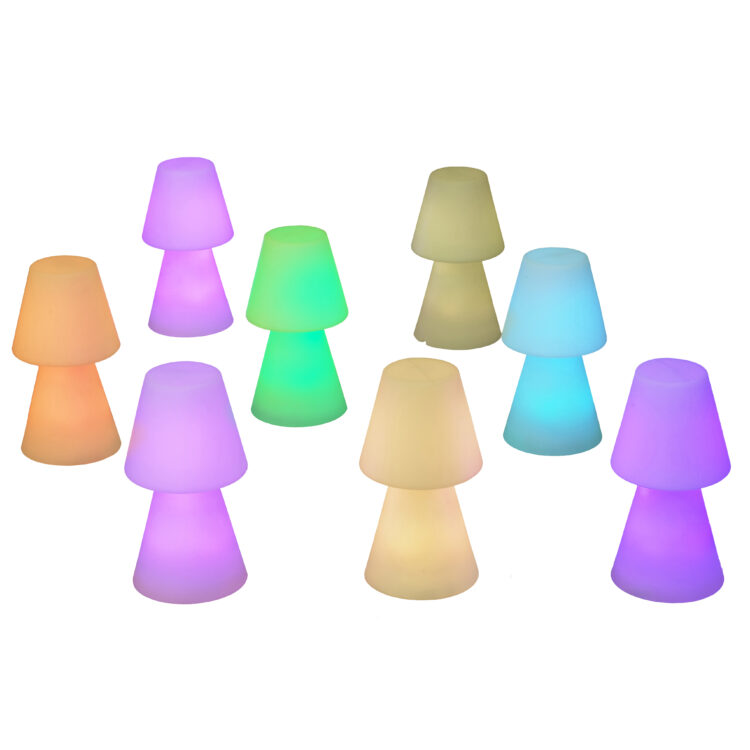 LAMPADA DA TAVOLO MOD.LOLA 20 RGB BIANCA BATT. RIC