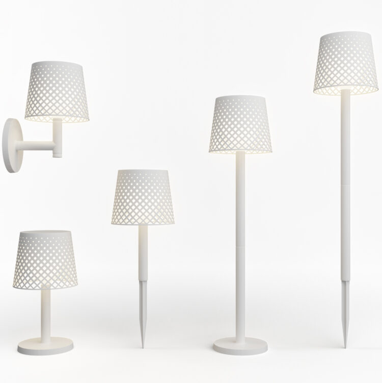 LAMPADA SOLARE X ESTERNO MOD.GRETA BIANCO