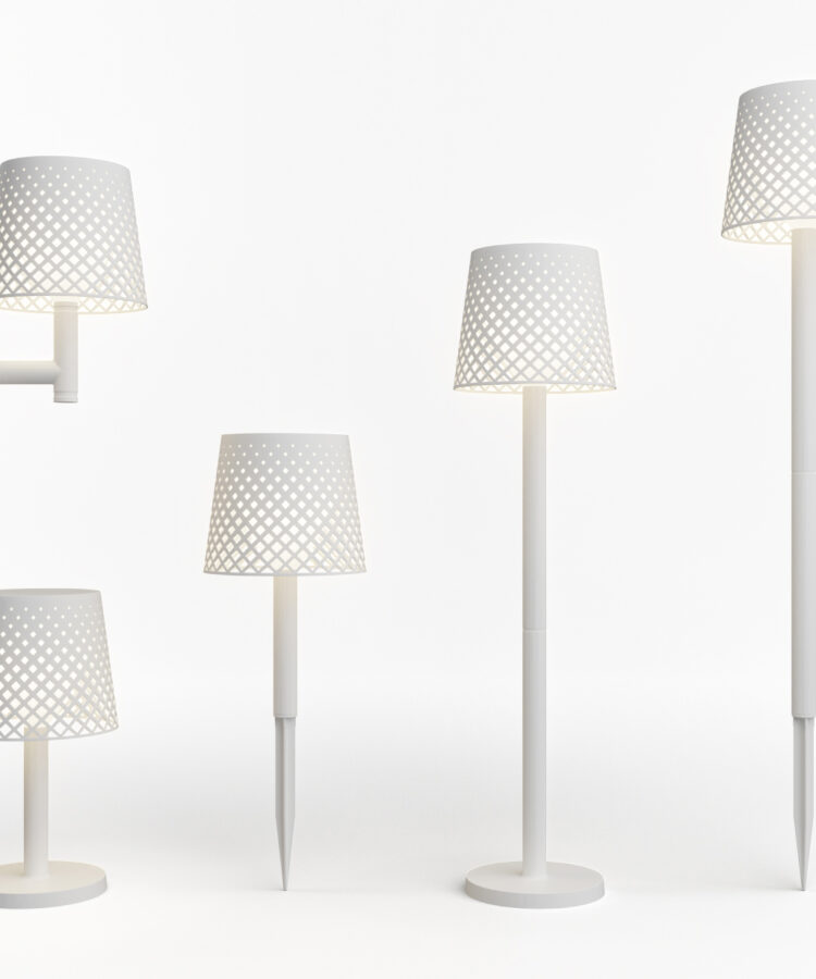 LAMPADA SOLARE X ESTERNO MOD.GRETA BIANCO
