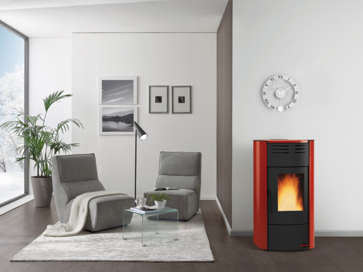 STUFA PELLET KW 20.3 RAFFAELLA IDRO BORDEAUX