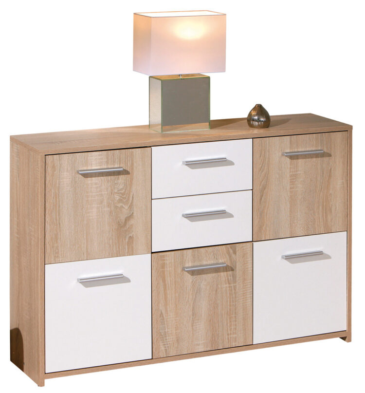 KIT BUFFET ELVEZIA ROVERE/BIANCO LACCATO