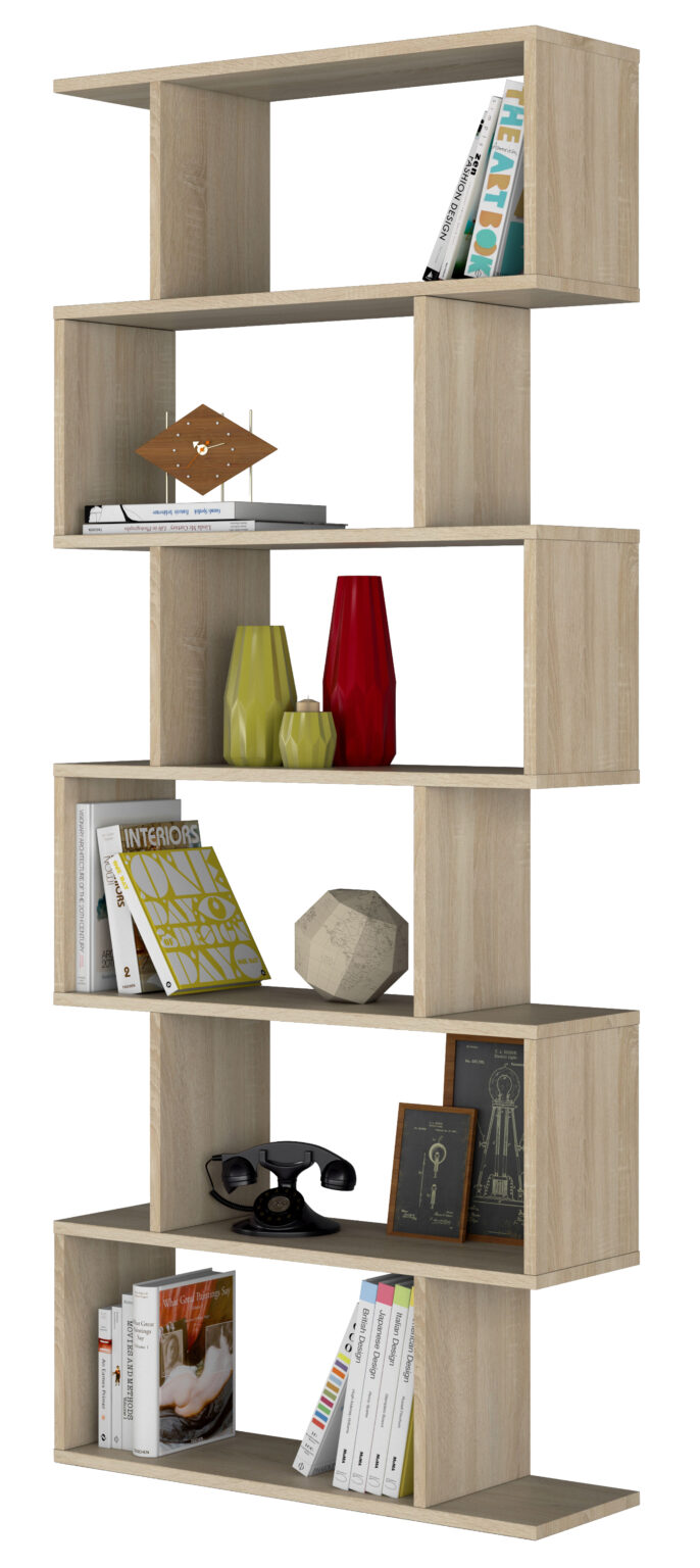 KIT LIBRERIA 'ATHENA' CM.80X25X192H ROVERE CANADIAN