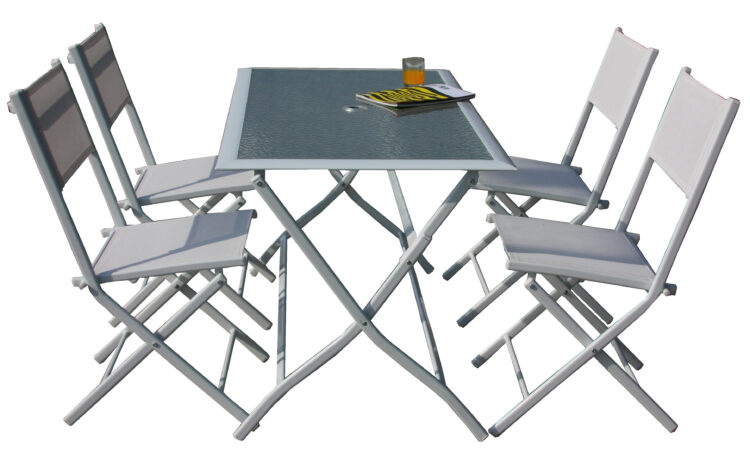 SET TAVOLO + 4 SEDIE PIEGH."ASTRO" HFS-268