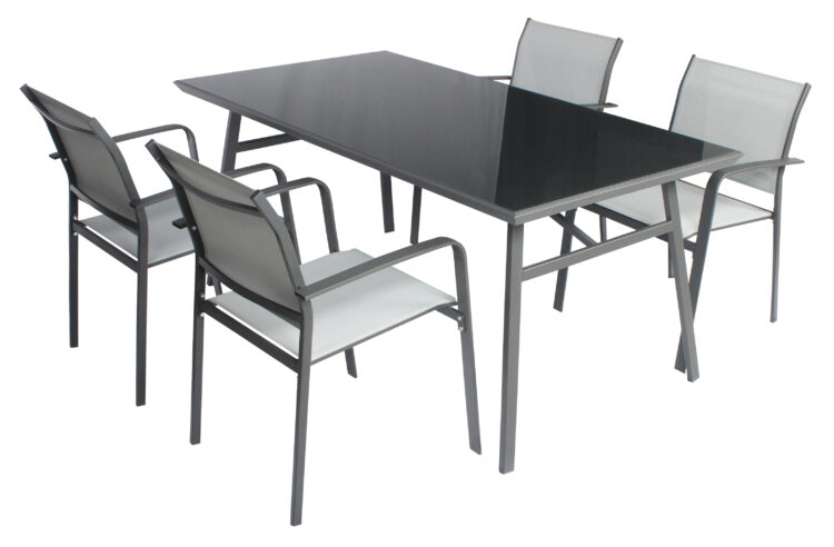 SET TAVOLO + 4 SEDIE "FLY" JYC3003F GRIGIO