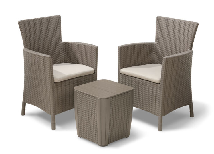 ALLIBERT/KETER SET 'IOWA BALCONY' CAPPUCC. C/CUSC.