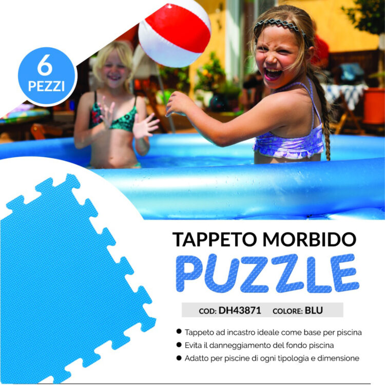 TAPPETO COMPONIBILE MM.8 CM.60X60 PZ.6 "MORBIDONE"
