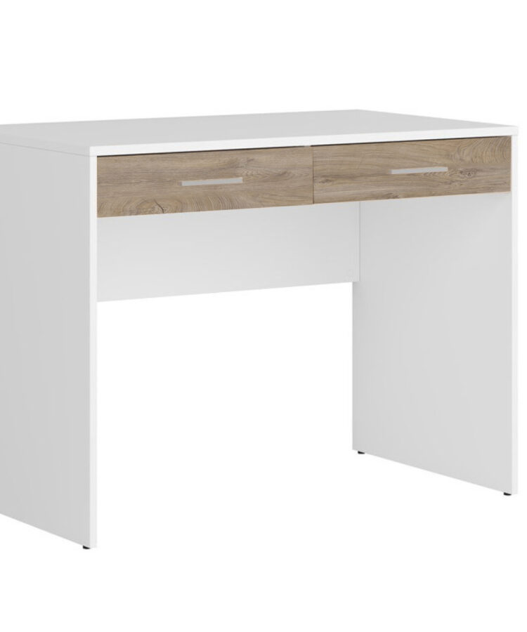 KIT SCRIVANIA USB 2C 100X75X60 BIANCO/ROVERE