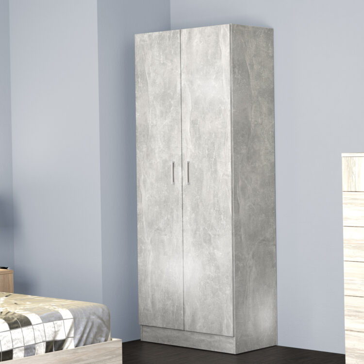 KIT ARMADIO 2A 80X180X52 CEMENTO CH. K4298