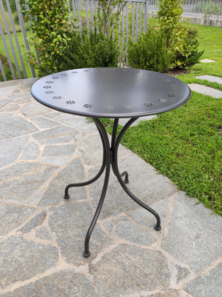 TAVOLO DIAM. CM 60 NERO OPACO 007754 SORRENTO