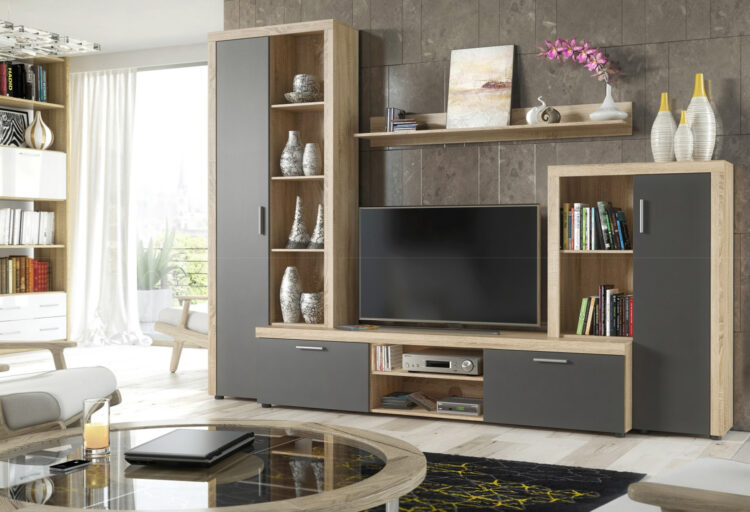 KIT PARETE LIVING NOBEL 271X200X42 NATURALE/K016