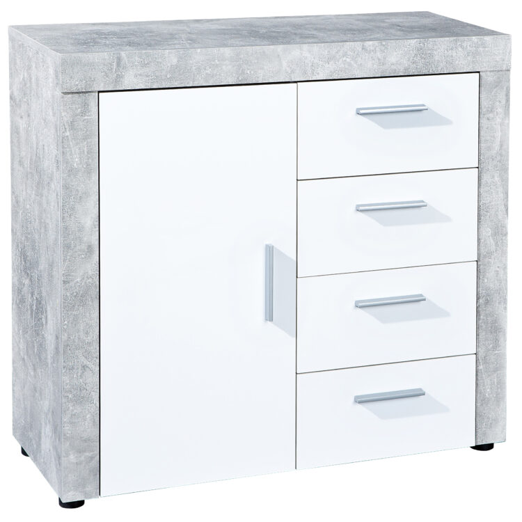MOBILE 1A+4CASS. BIANCO+BETON