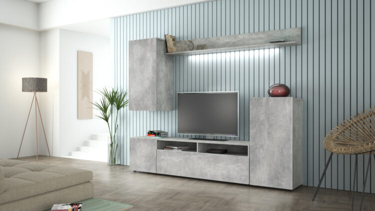 KIT PARETE LIVING BRIDGE 210X170X35 CEMENTO C.4298