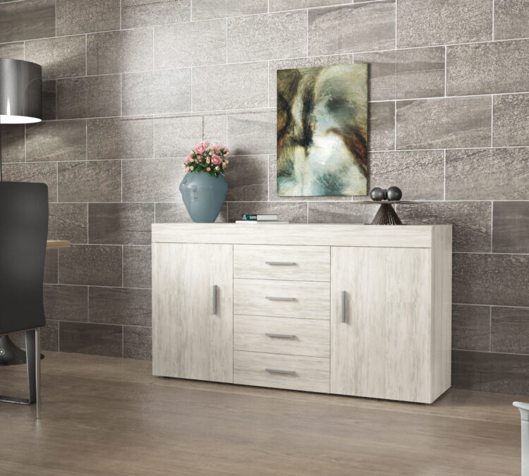 KIT MADIA 2A+4CASSETTI 153X85X40 BIANCO VEN. K083