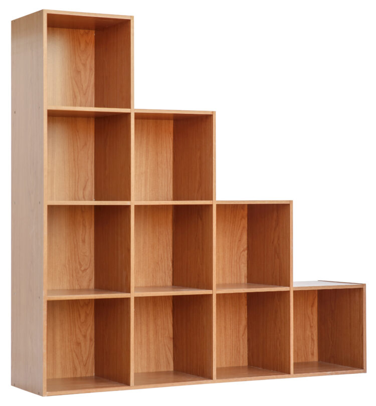 LIBRERIA MOD.CUBO 10 CM.121X29,5X121H CILIEG.
