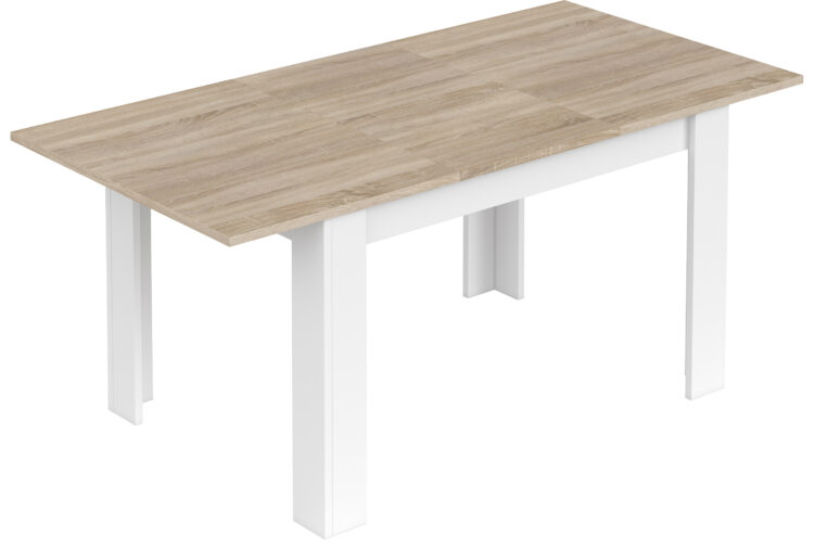KIT TAVOLO KENDRA CM.90X140/190X78H RO/BIA.