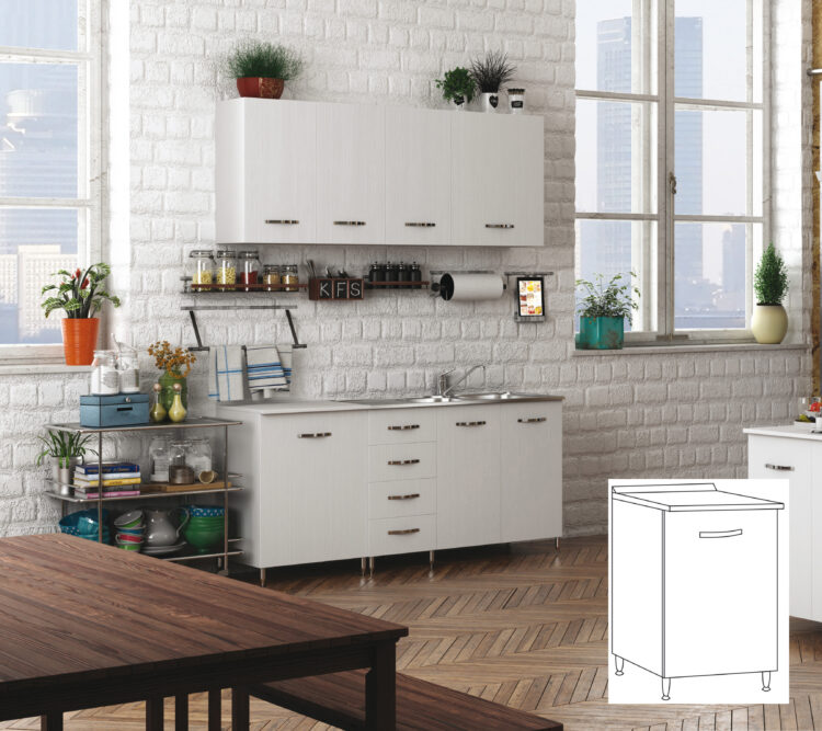 KIT CUCINA BASE 1A.CM.40X50X85H BIANCO