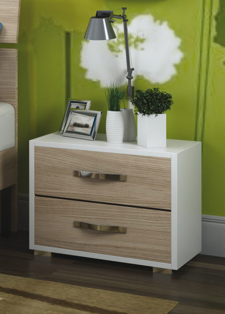 LINEA MODERN COMODINO   2C CM 52X36X43H BI/OL