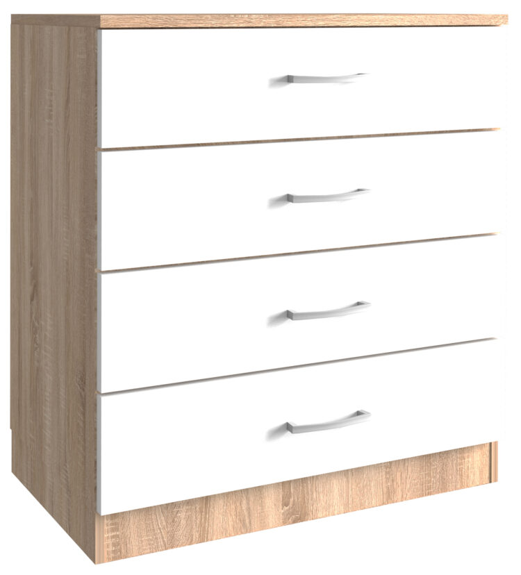 KIT CASSETTONE 4C CM.70X40X72H ROVERE BIANCO