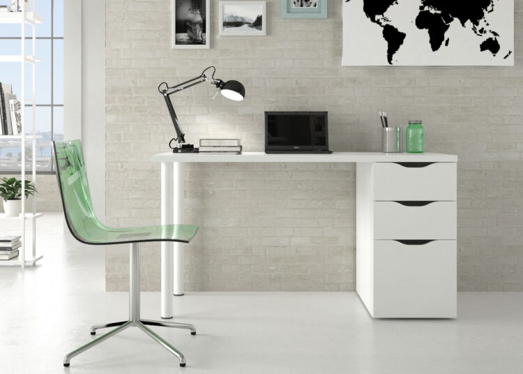 KIT SCRIVANIA 'ATHENA' CM.138X60X74H BIANCO