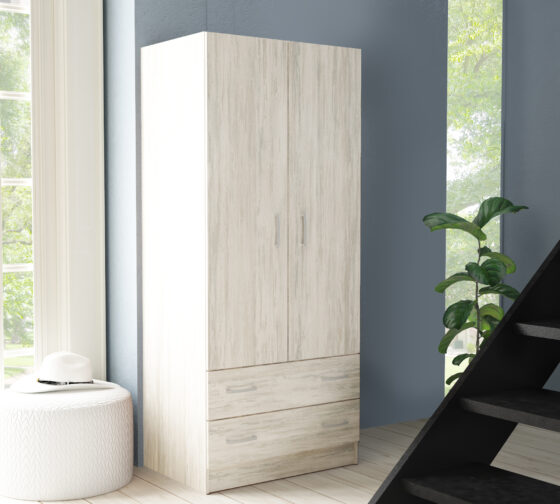 KIT ARMADIO 2A+2C 77X180X50 BIANCO VEN.K083