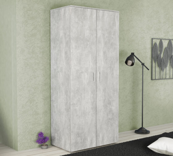KIT ARMADIO 2A 87X195X50 CEMENTO CH. K4298