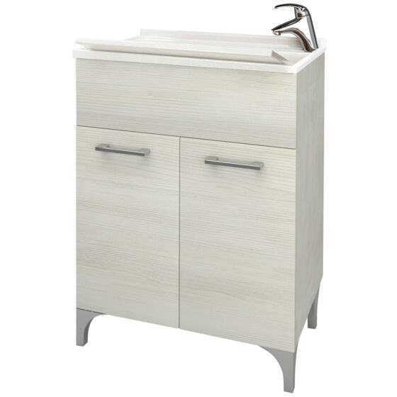 LAVATOIO LEGNO  CM.60X50 ROVERE BIANCO