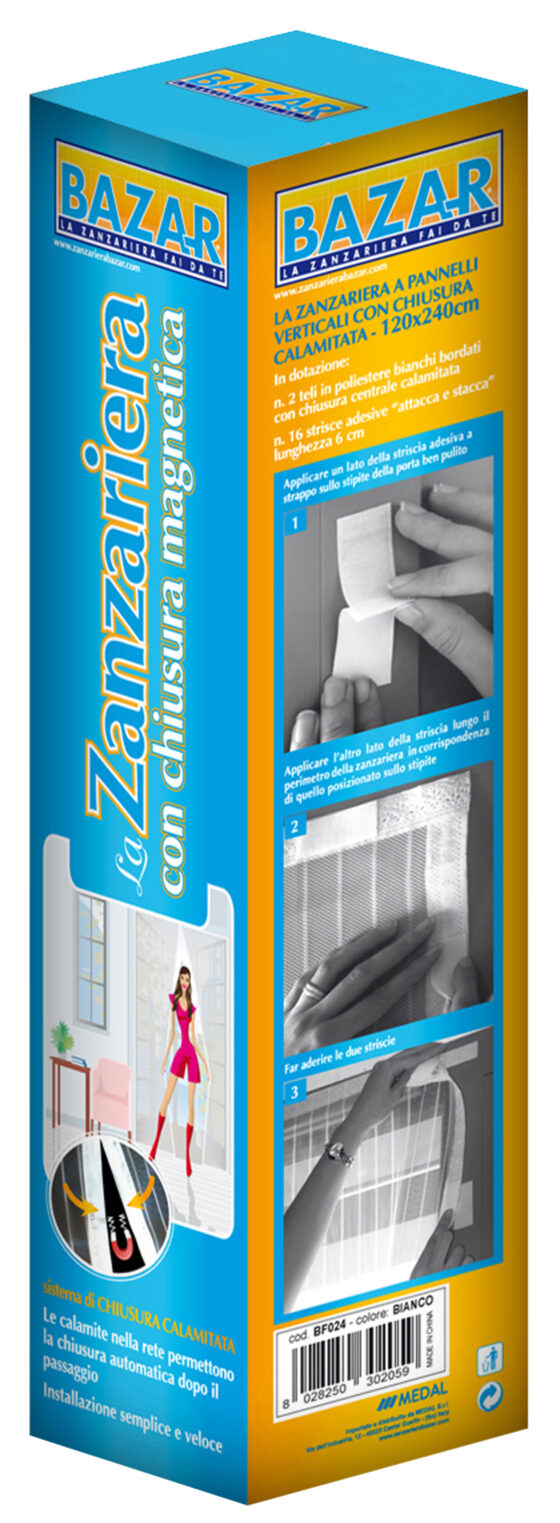 ZANZARIERA MAGNETICA 120X240H BIANCA