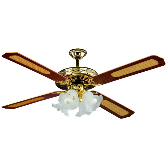 VENTILATORE SOFF.OLD AMERICAC/TELEC+4 LUCI