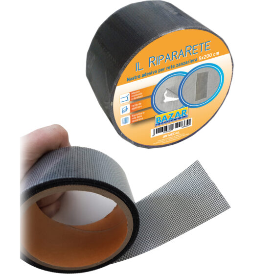 NASTRO ADESIVO RIPARARETE ZANZARIERA CM.5X200