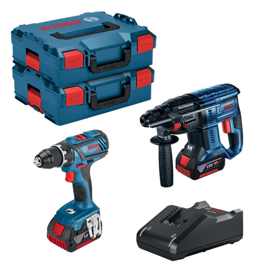 BOSCH-B SUPERKIT 18V TRAPANO+MART.+2BATT 4,0Ah+CARIC.