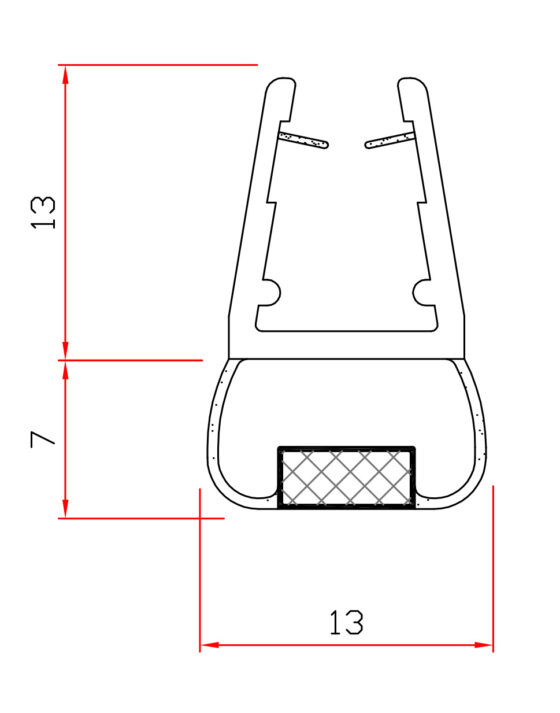 GUARNIZIONE X BOX DOCCIA MT.2 MOD.411