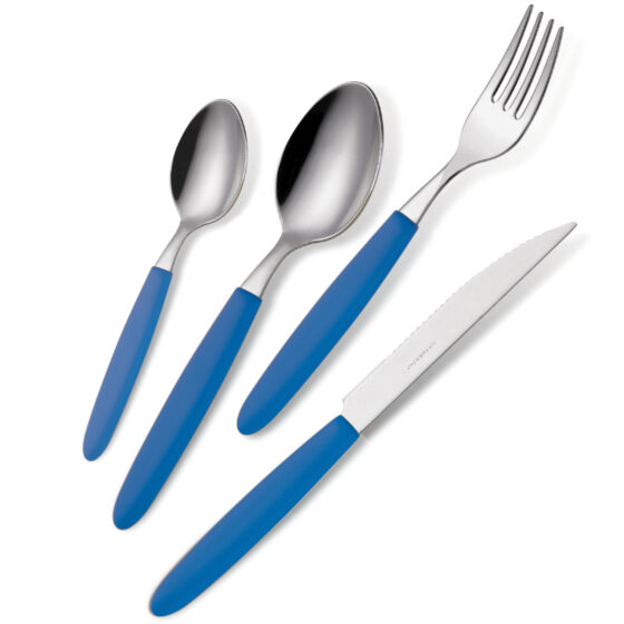 POSATE LIGHT BARATTOLO PZ.24 BLU 285 18/0