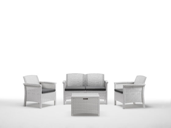 SALOTTO RESINA VENEZIA 4PZ BIANCO