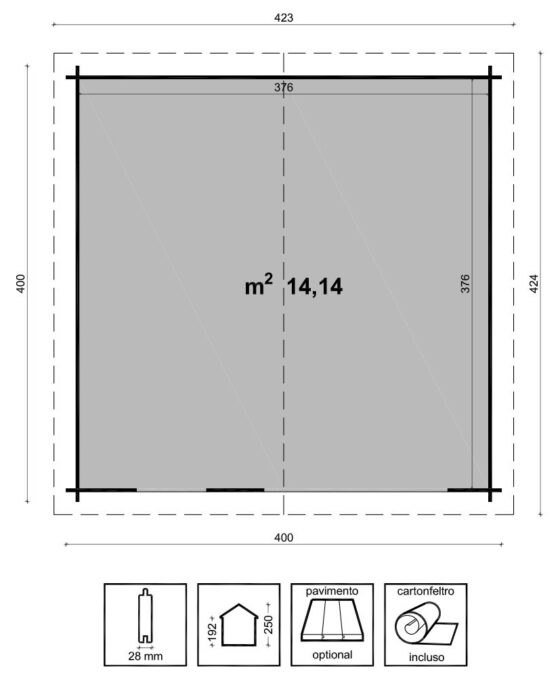 Casetta Ines - LOSA-  cm 400x400 - immagine 4