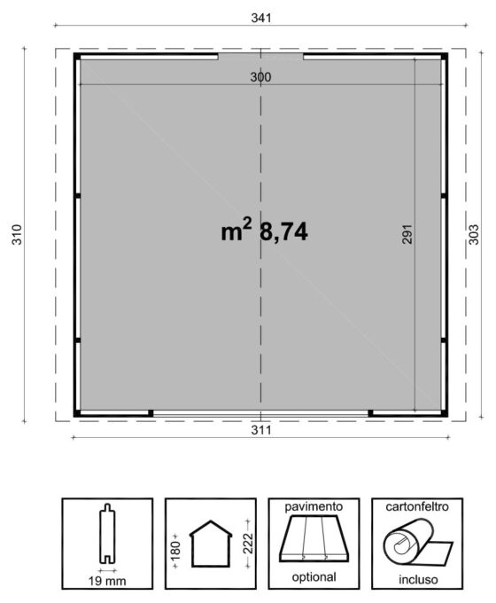 Chiosco Miami -LOSA - cm 310x300 - immagine 2